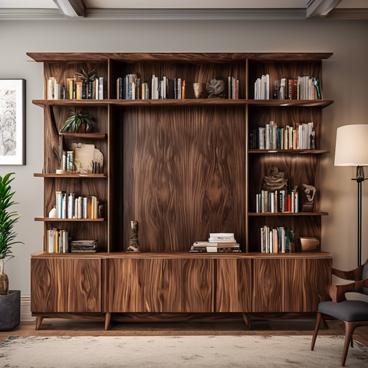 English Walnut Shelving unit