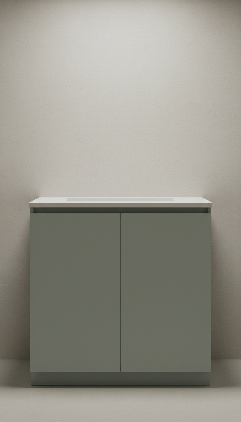 Graphite Sage bathroom vanity unit